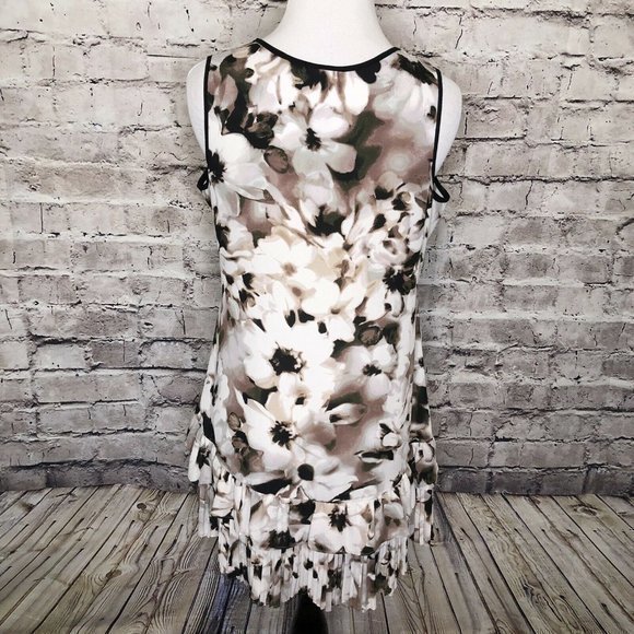 LOGO Lori Goldstein Neutral Printed Crepe Tunic - Picture 8 of 8